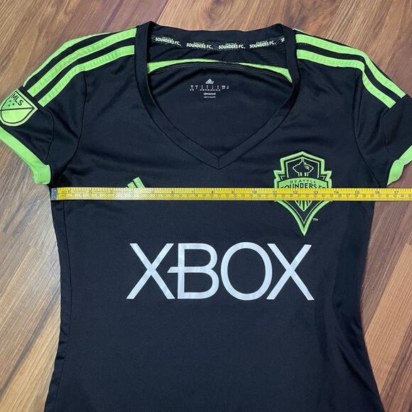 Adidas Women’s S Seattle Sounders FC 2014/2015 Pitch Black Xbox Third Kit Jersey - Picture 7 of 8